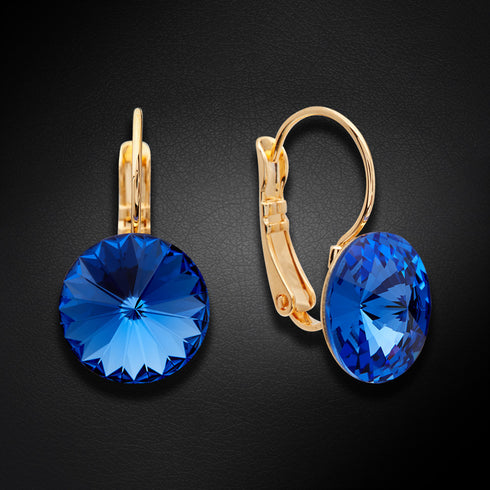 Earrings "Klaris II (Sapphire)" with Swarovski™ crystals
